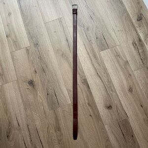 Vintage polo Ralph Lauren Italian leather belt 34” stiff overall good